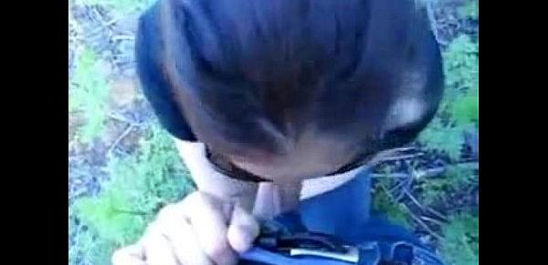  real public couple blowjob amateur garden